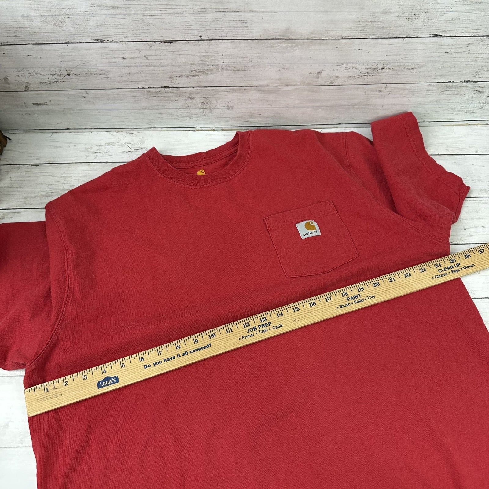 Carhartt Men's Large short Sleeve Original Fit T Shirt K87 RED Pocket T