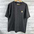 Carhartt T Shirt Mens Large Short Sleeve Workwear Pocket K87 CRH Loose Fit Gray