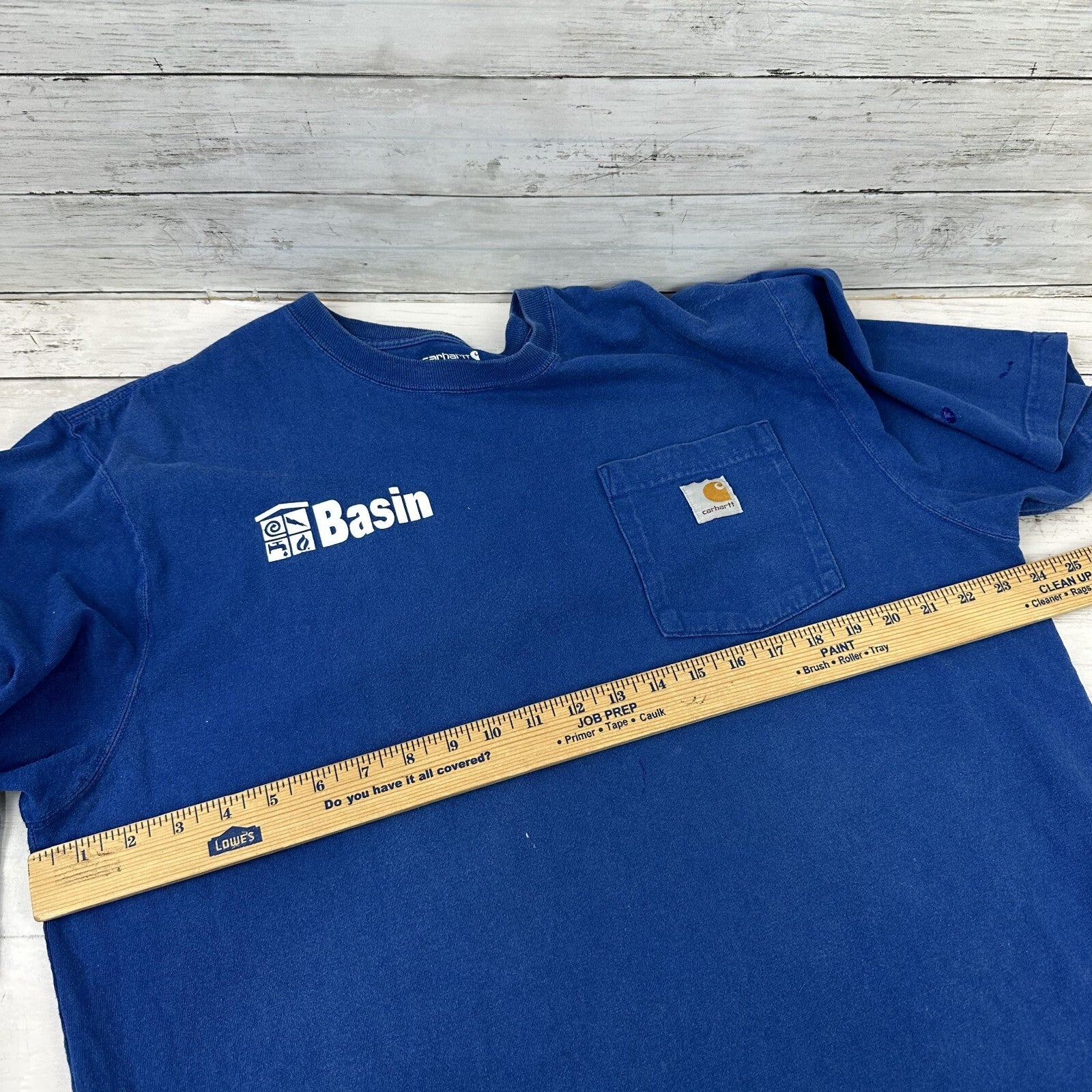 Lot of 3 Carhartt T-Shirt Mens Large Loose Fit Short Sleeve Blue pocket T K87