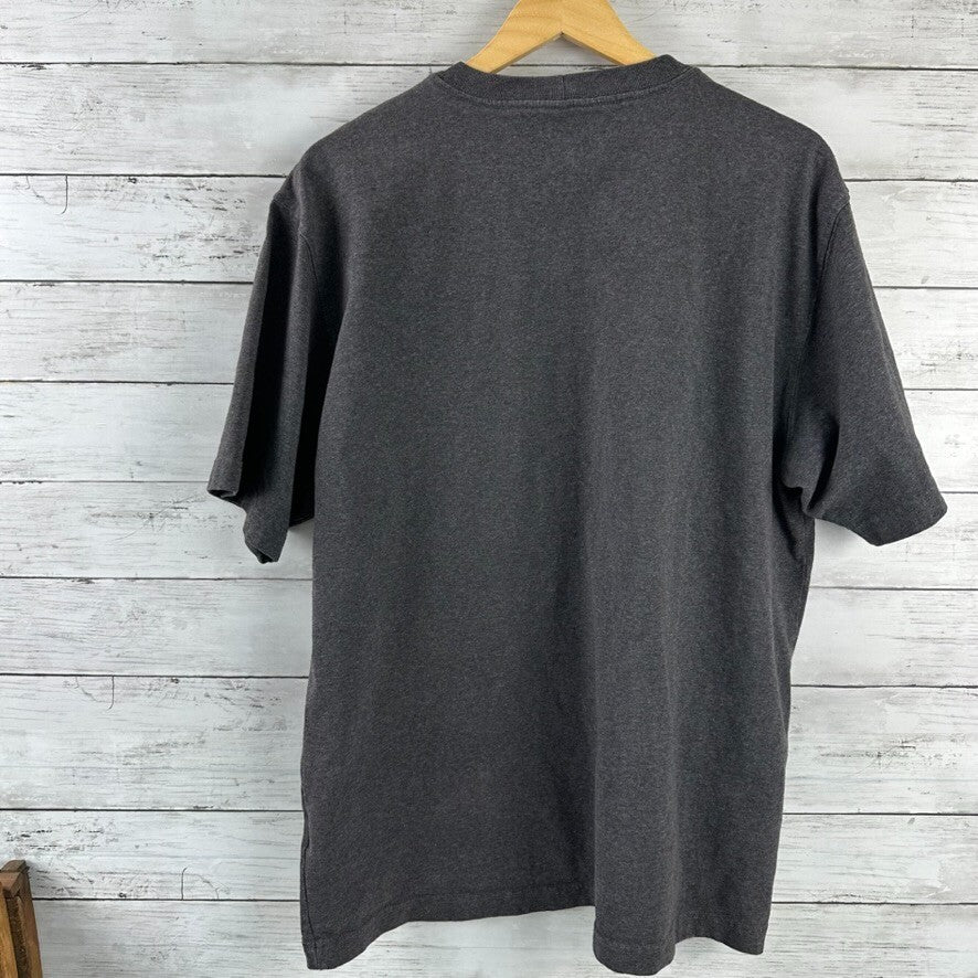 Carhartt T Shirt Mens Large Short Sleeve Workwear Pocket K87 CRH Loose Fit Gray