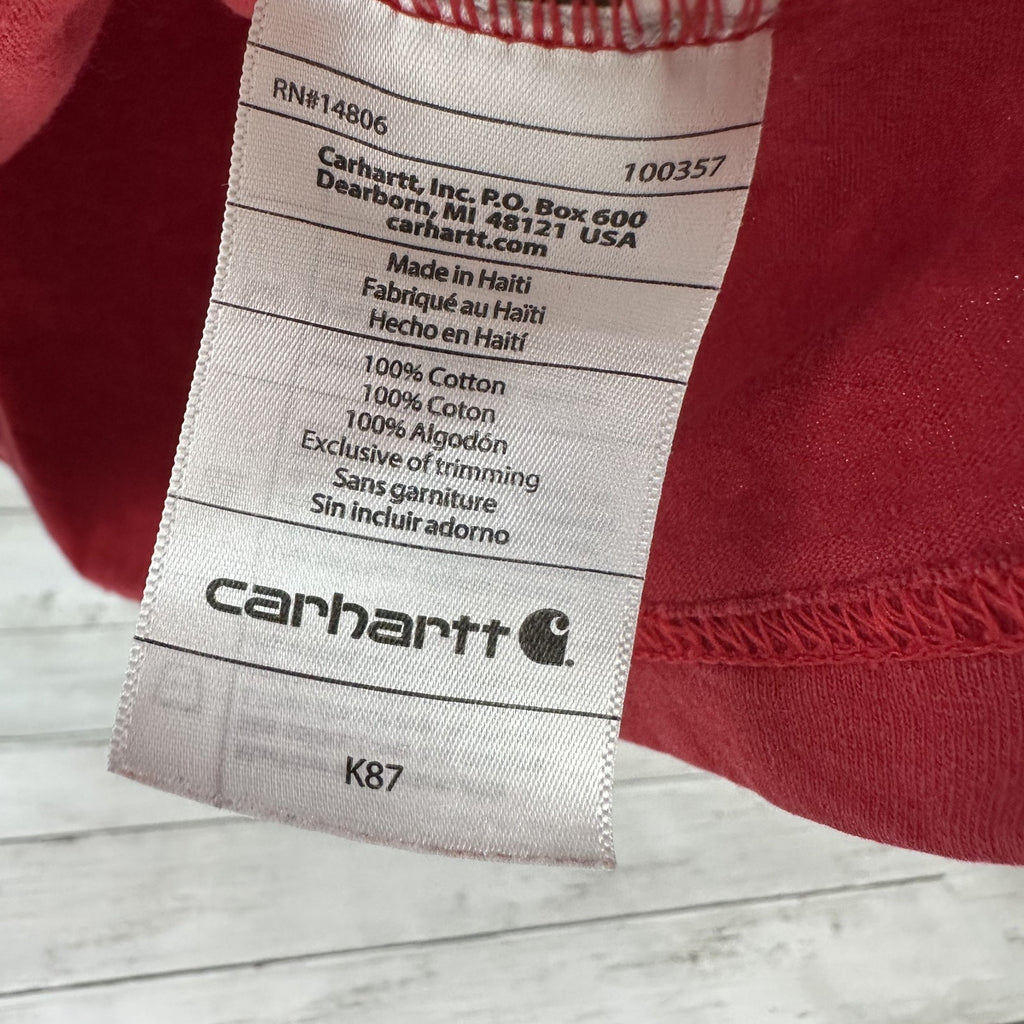 Carhartt Men's Large short Sleeve Original Fit T Shirt K87 RED Pocket T