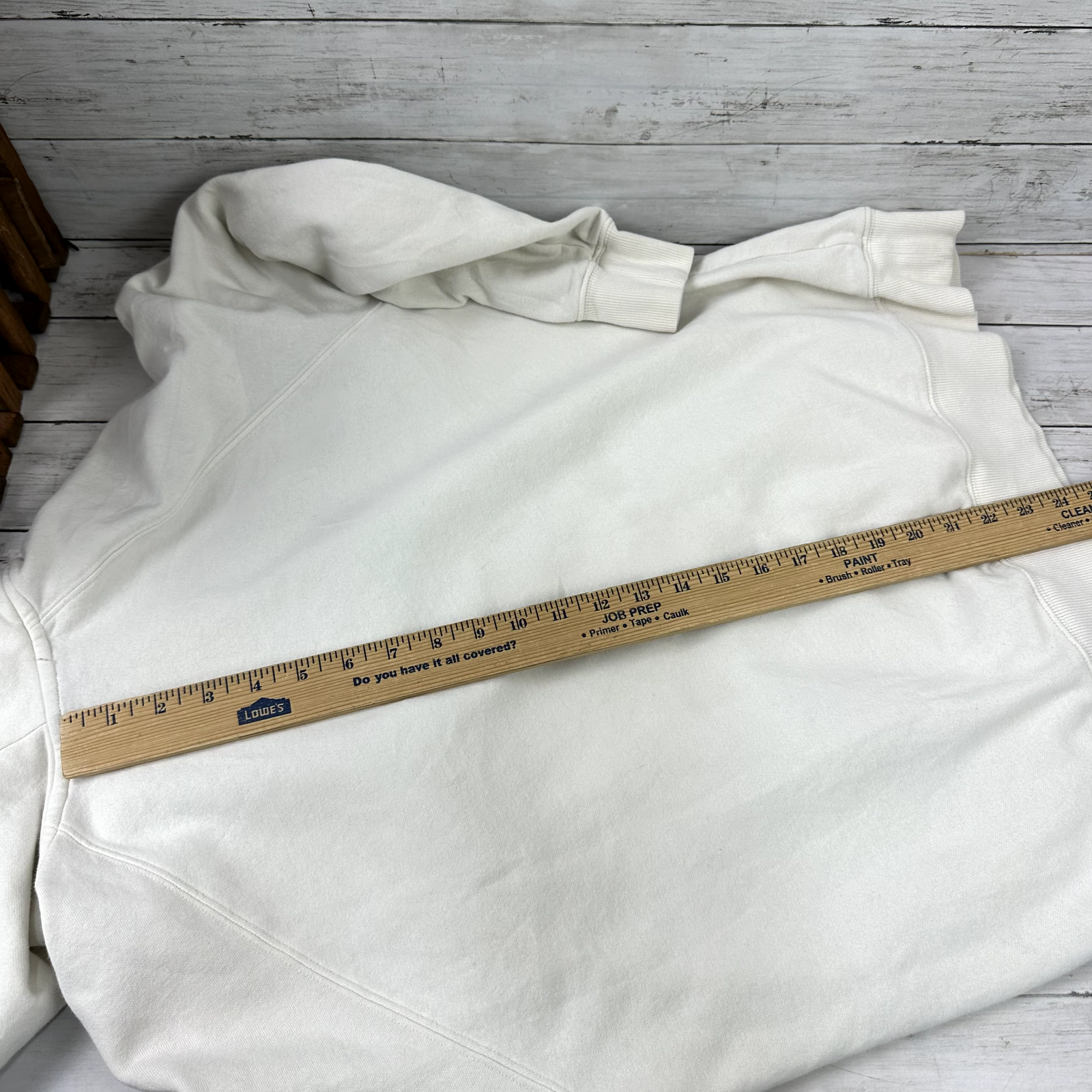 North Face Womens Large beige Gray logo Hoodie Sweatshirt Pullover