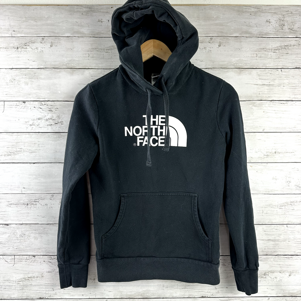 The North Face Hoodie Sweatshirt Womens XS Hiking Outdoors Graphic Black