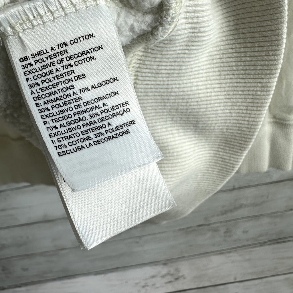 North Face Womens Large beige Gray logo Hoodie Sweatshirt Pullover