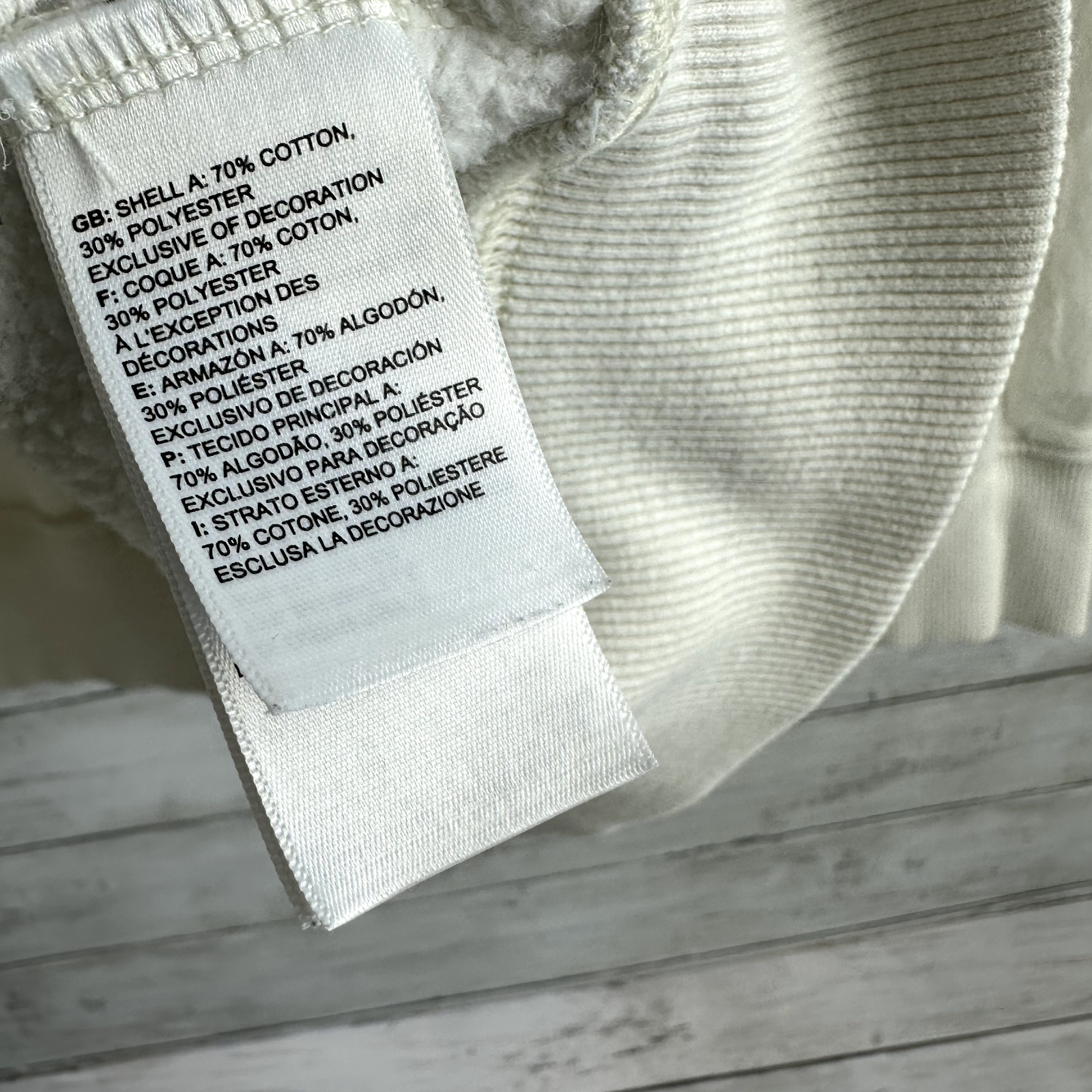 North Face Womens Large beige Gray logo Hoodie Sweatshirt Pullover