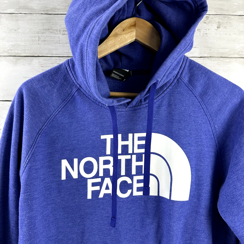 North Face Womens Medium purple logo Hoodie Sweatshirt Pullover