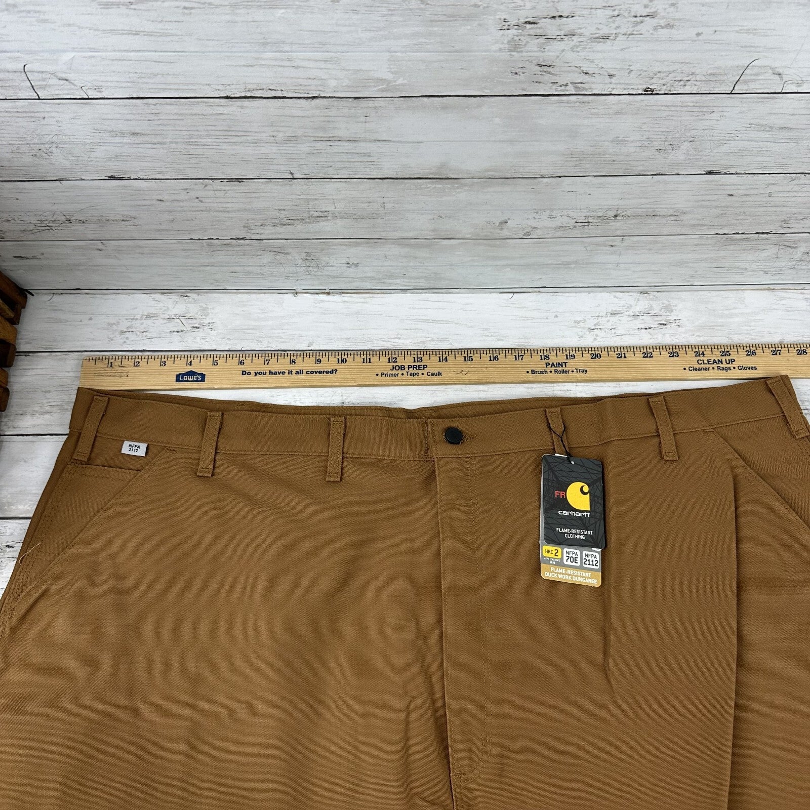 Carhartt FR Flame Resistant Work Duck Canvas Pants Mens 54x30 FRB229 Brown New