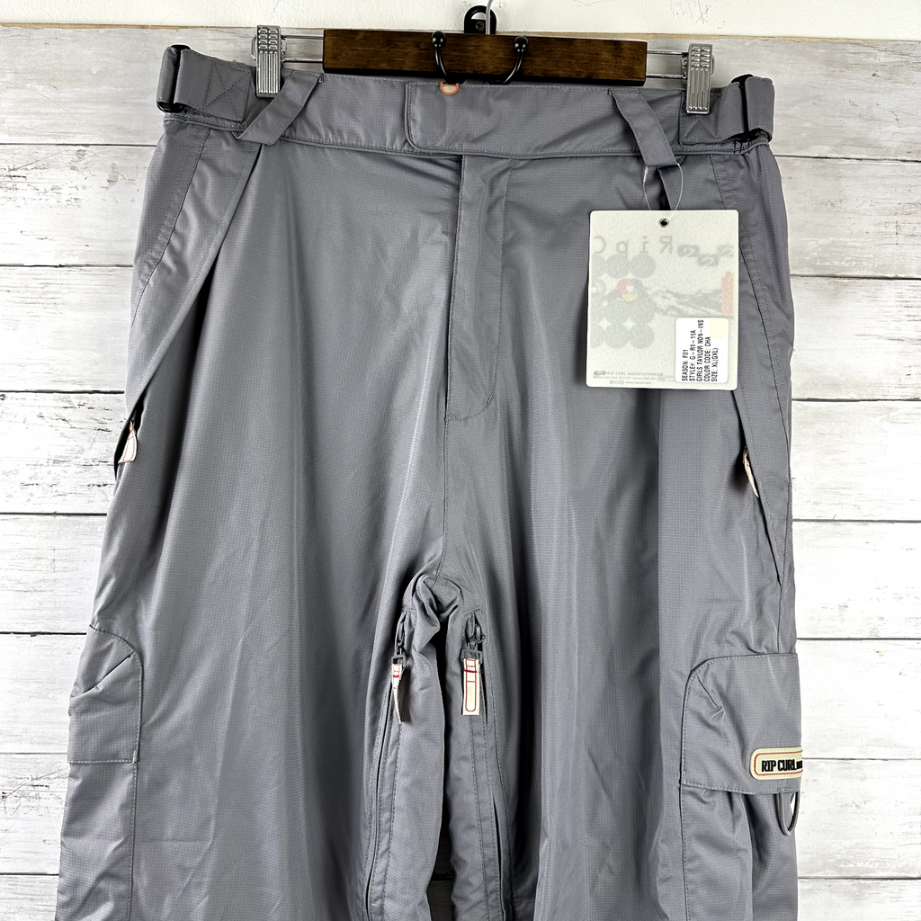 Vtg Ripcurl Mountainwear 2001 Womens juniors Snow Pants sz XL NWT Deadstock gray