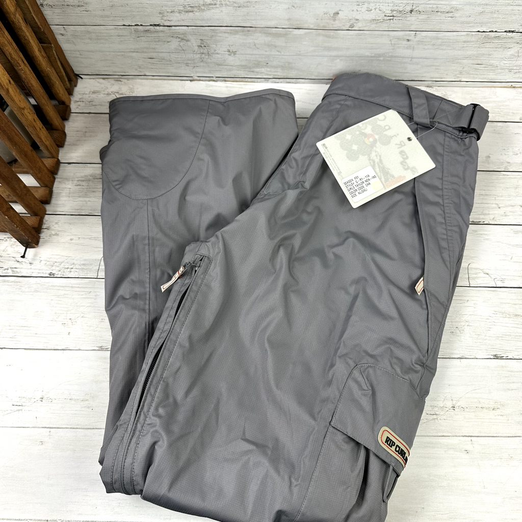 Vtg Ripcurl Mountainwear 2001 Womens juniors Snow Pants sz XL NWT Deadstock gray