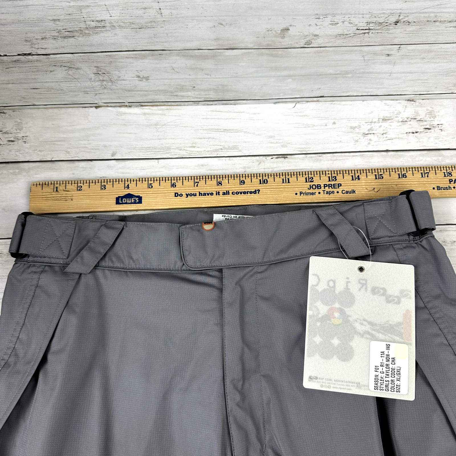 Vtg Ripcurl Mountainwear 2001 Womens juniors Snow Pants sz XL NWT Deadstock gray