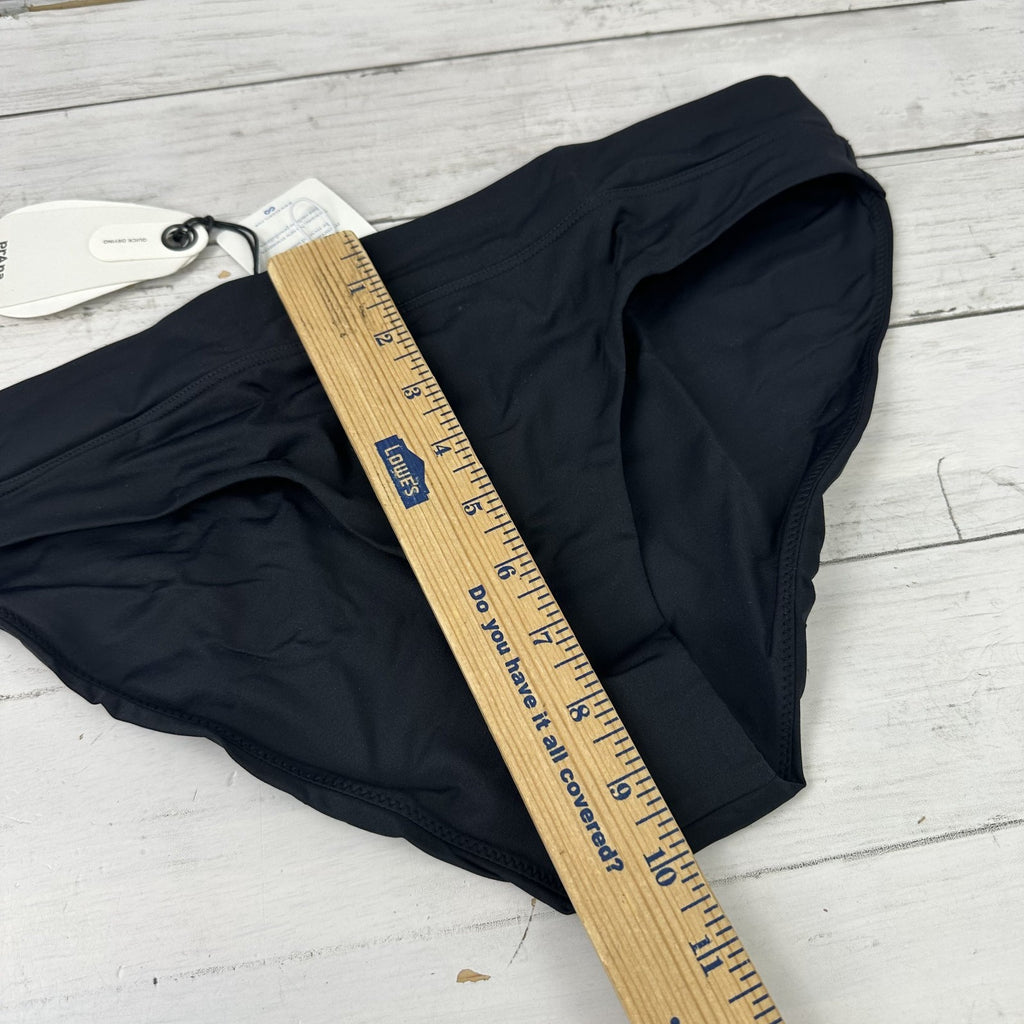 prAna Summer Wave Bikini Swim Bottom Black Size Medium Eco-Friendly NWT