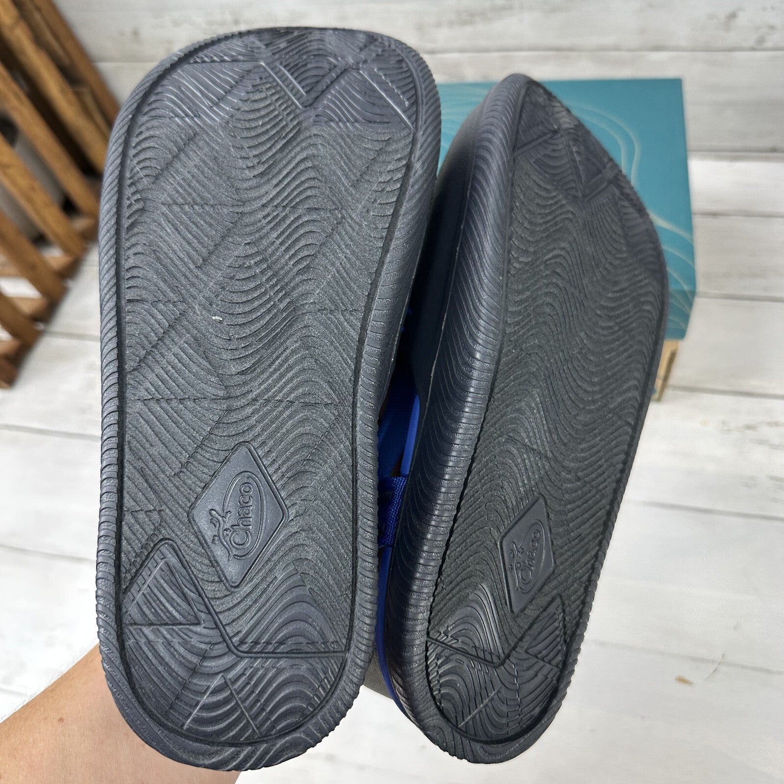 Chaco Chillos Clog Shoe Navy Blue Comfort Sandal Men's US size 7 NIB New
