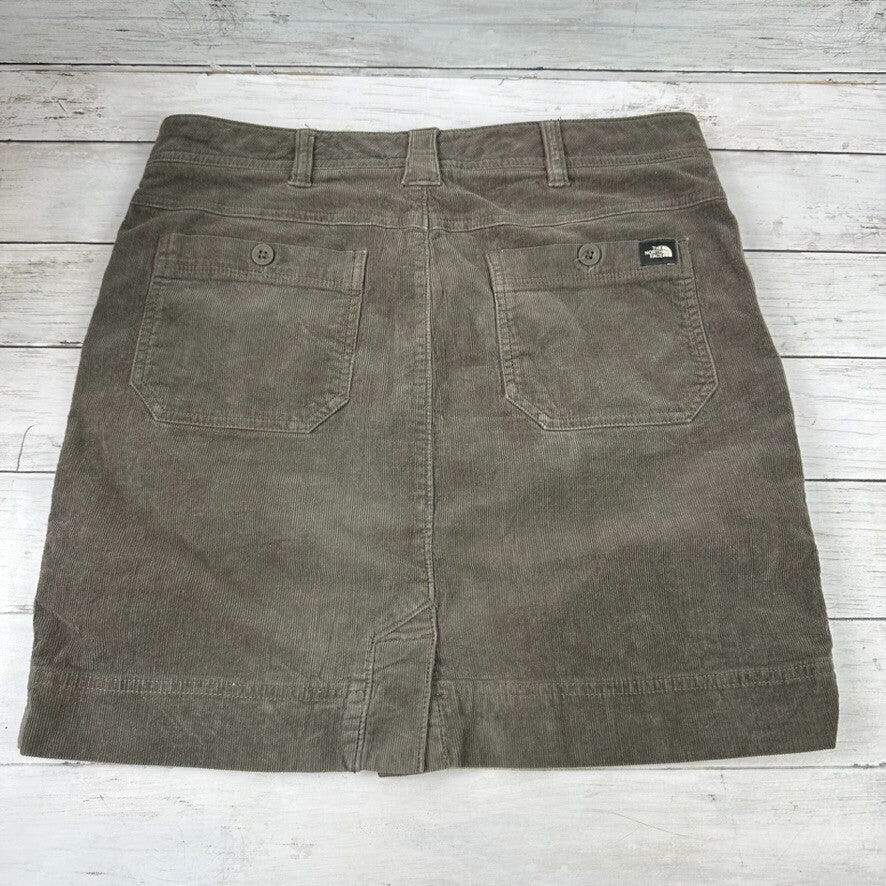 The North Face Skirt Womens Size 8 Corduroy Slit brown Hiking Walking