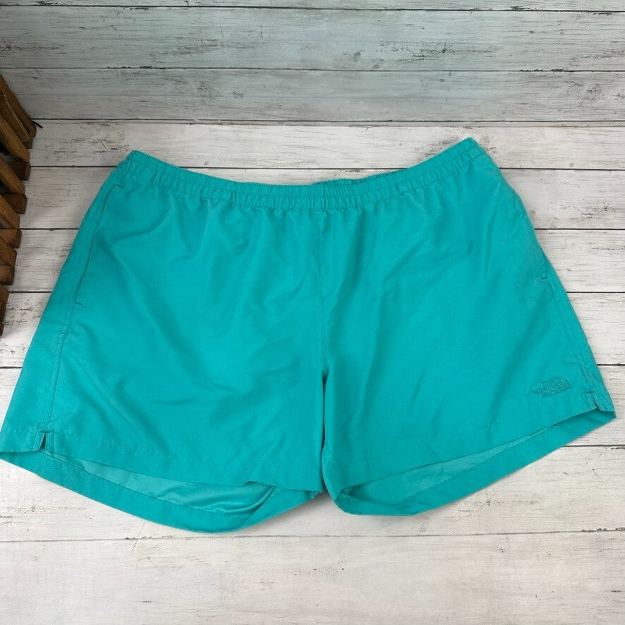 The North Face Womens Shorts Size XL 3 Pockets Running Hiking Gym Travel teal