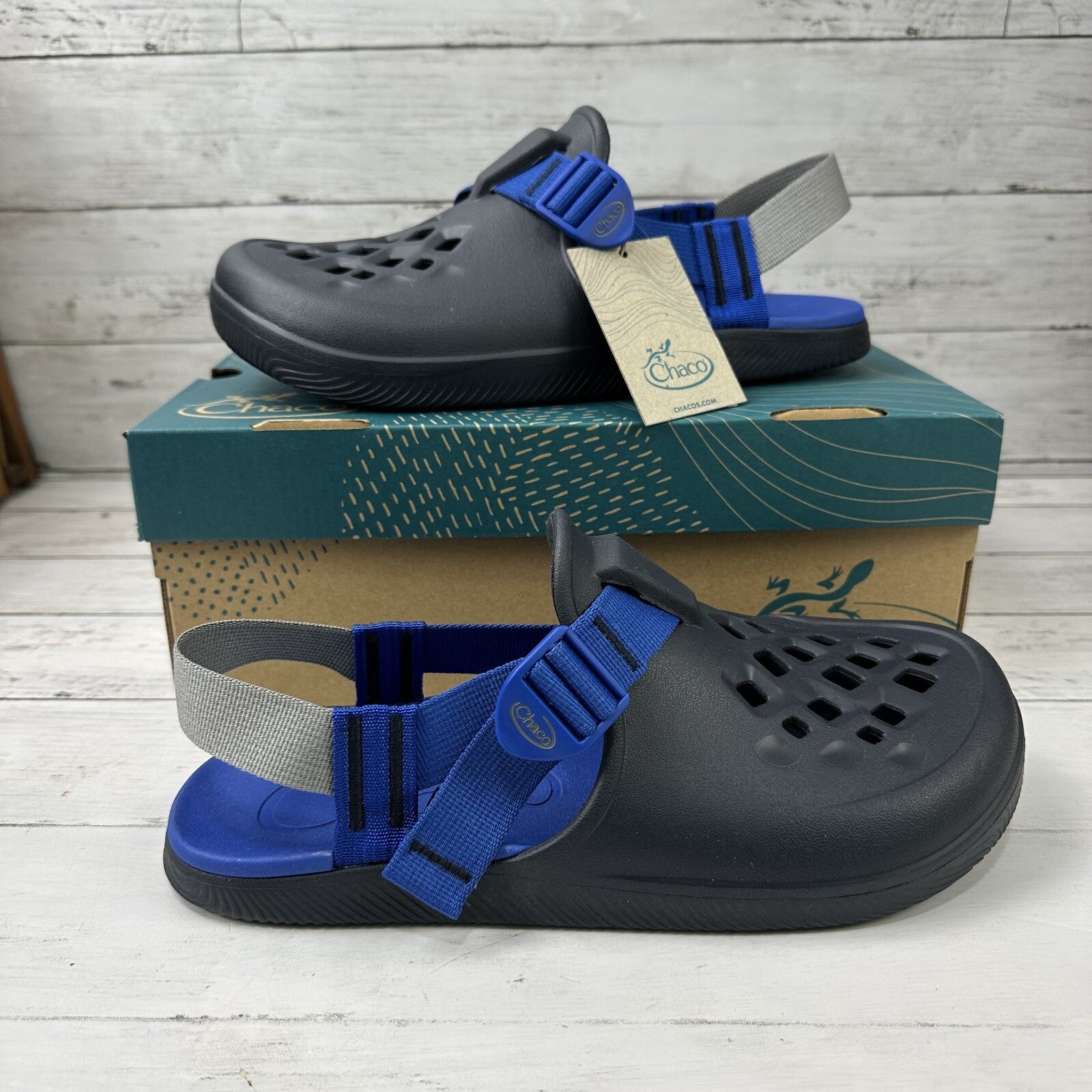 Chaco Chillos Clog Shoe Navy Blue Comfort Sandal Men's US size 10 NIB New