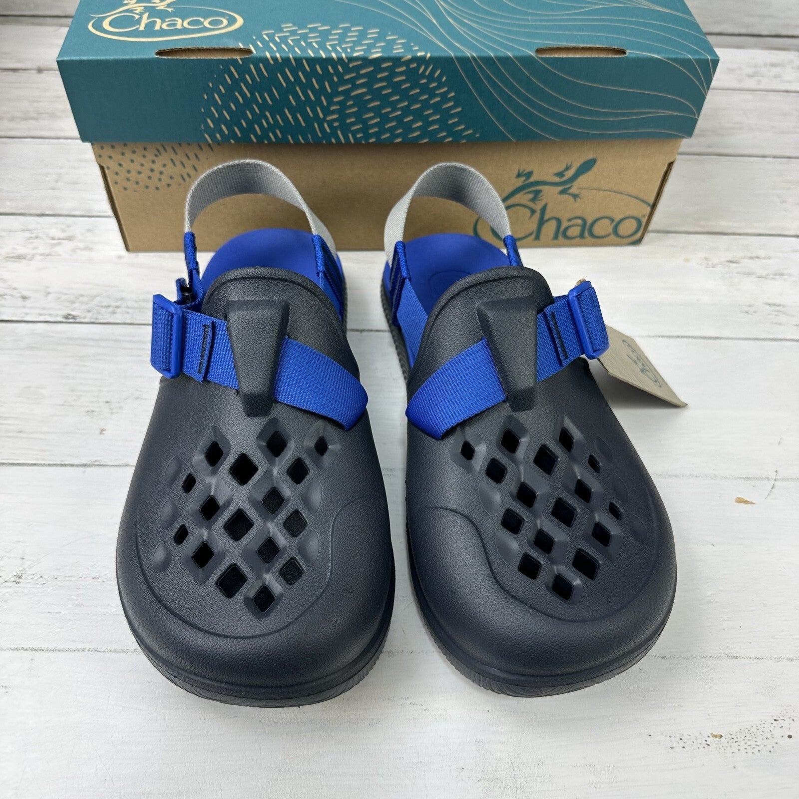 Chaco Chillos Clog Shoe Navy Blue Comfort Sandal Men's US size 7 NIB New