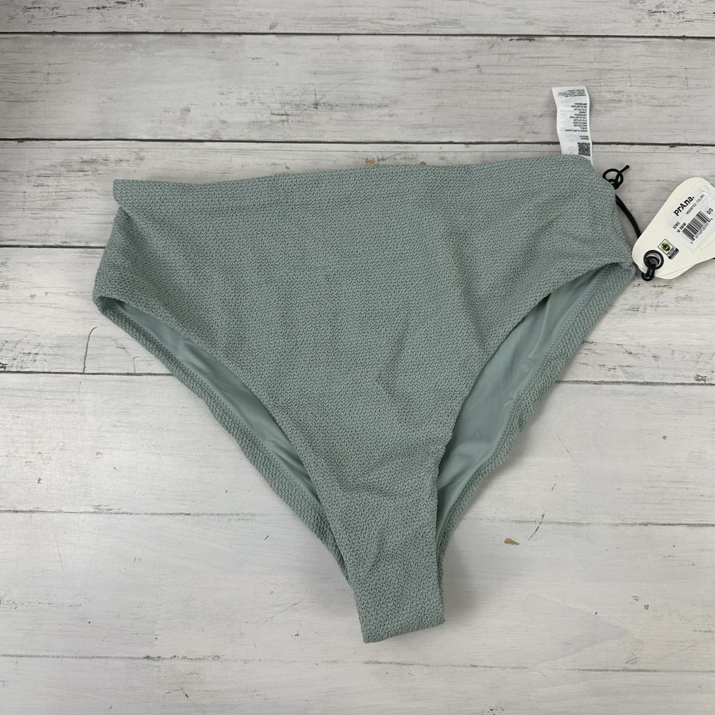 Prana Lahari High Rise Scrunch Swim Bottom Women's Medium Blue Bikini Brief NWT
