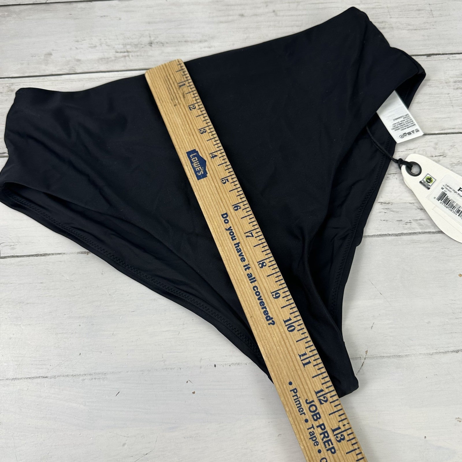 Prana Lahari Scrunch Swim Bottom Women's Medium Black Bikini Brief NWT