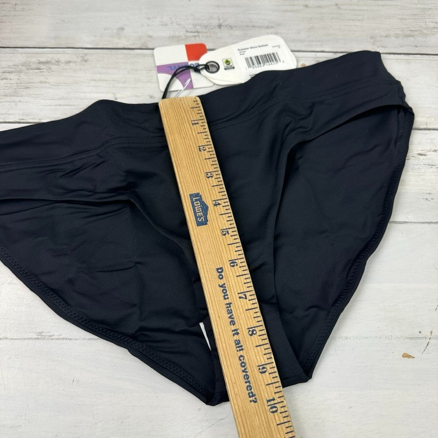 prAna Summer Wave Bikini Swim Bottom Black Size Medium Eco-Friendly NWT