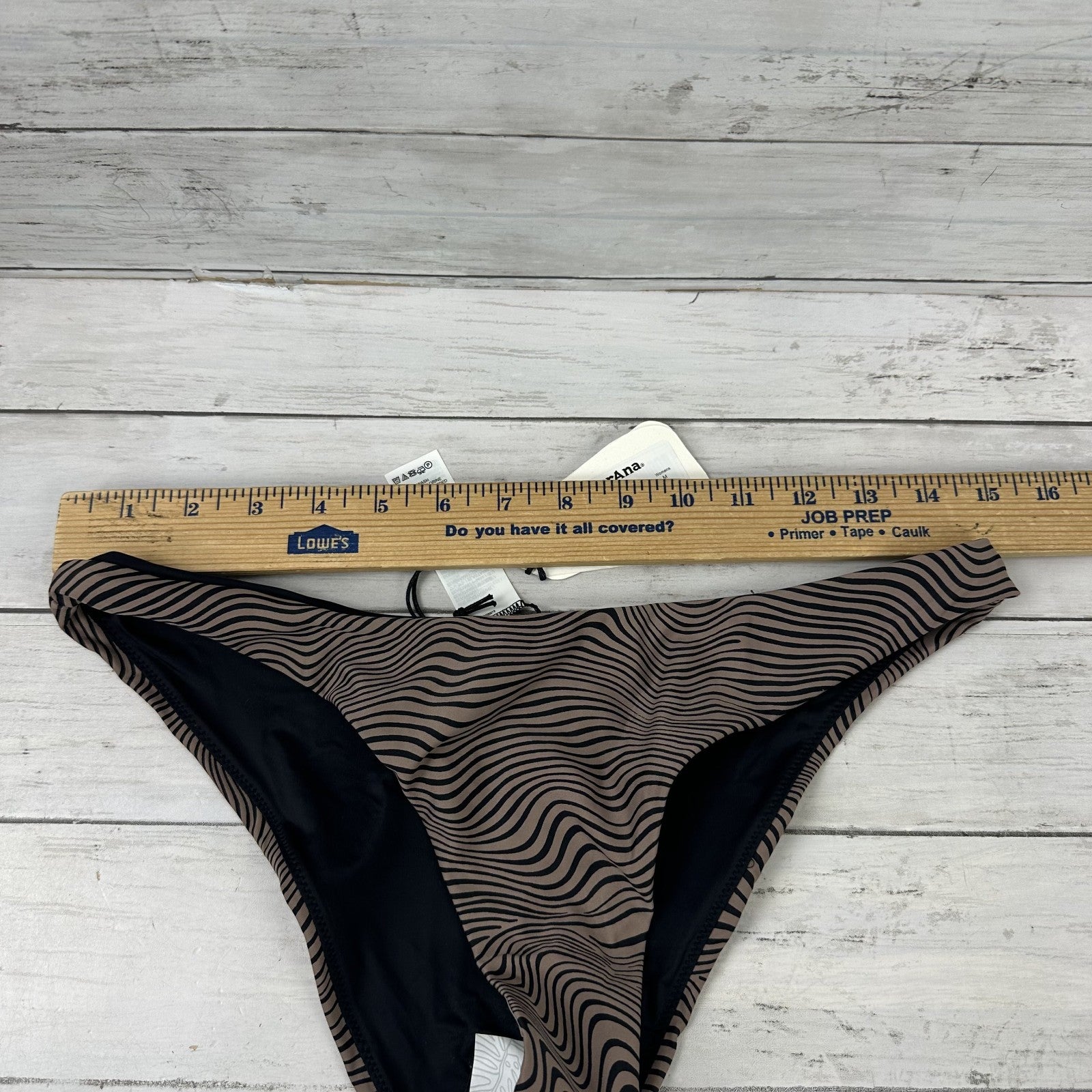 Prana Lahari Classic Swim Bottom Women's Medium Black Wavee NWT