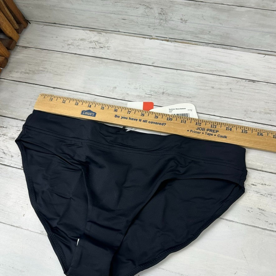 prAna Summer Wave Bikini Swim Bottom Black Size Medium Eco-Friendly NWT