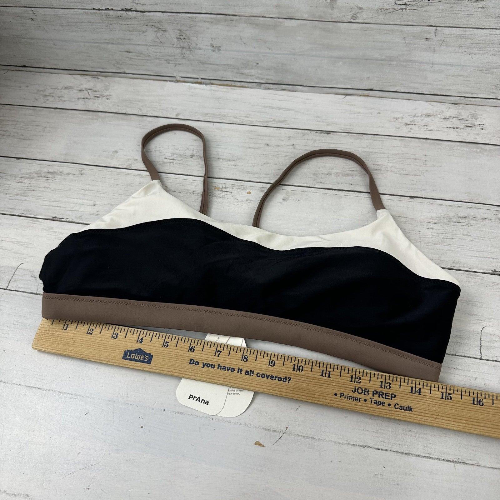 Prana Baja Bound Bikini Women's Large Carob Colorblock Quick Dry top New