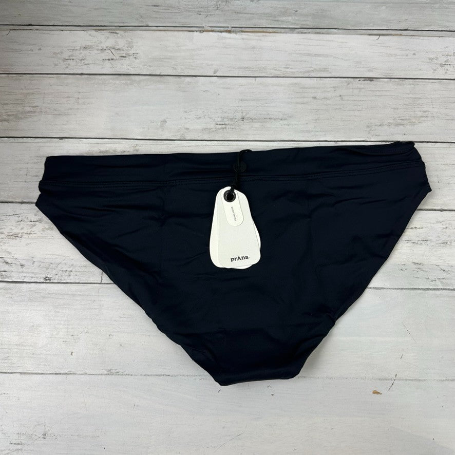 prAna Summer Wave Bikini Swim Bottom Black Size Large Eco-Friendly NWT