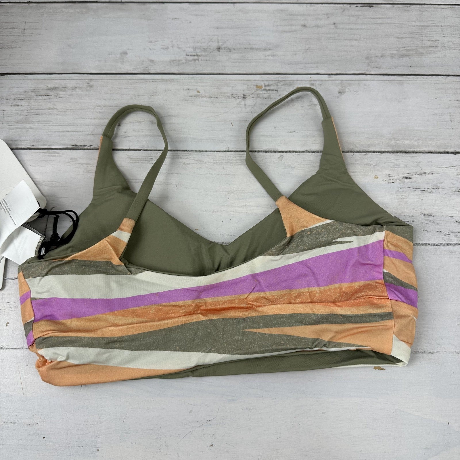 Prana Willow Falls Top Bikini Women's XS Reversible Top Quick Dry New Waves Grn 