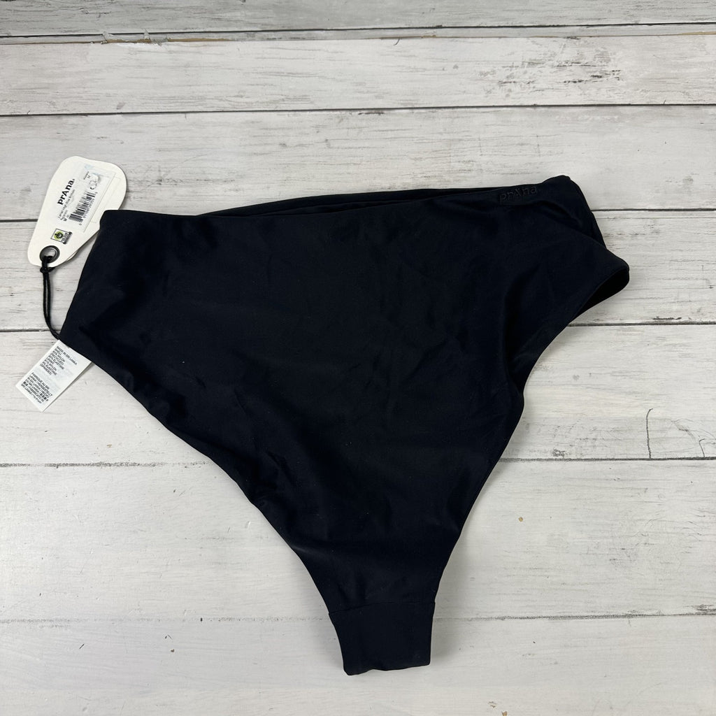 Prana Lahari Scrunch Swim Bottom Women's Medium Black Bikini Brief NWT