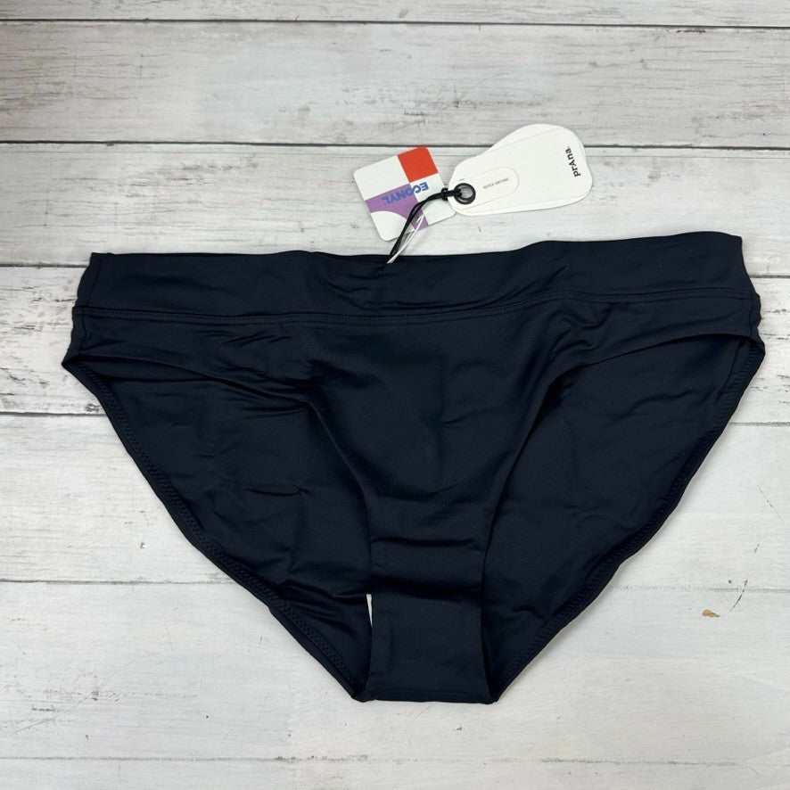 prAna Summer Wave Bikini Swim Bottom Black Size Medium Eco-Friendly NWT