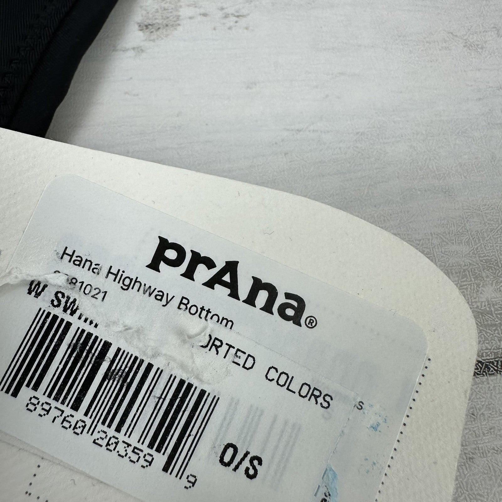 prAna Hana Highway Swim Bottom Black Side Tie Low Rise Cheeky Womens Small NWT 