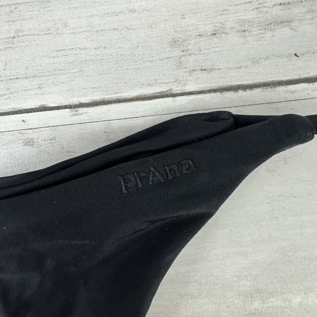prAna Hana Highway Swim Bottom Black Side Tie Low Rise Cheeky Womens Small NWT 