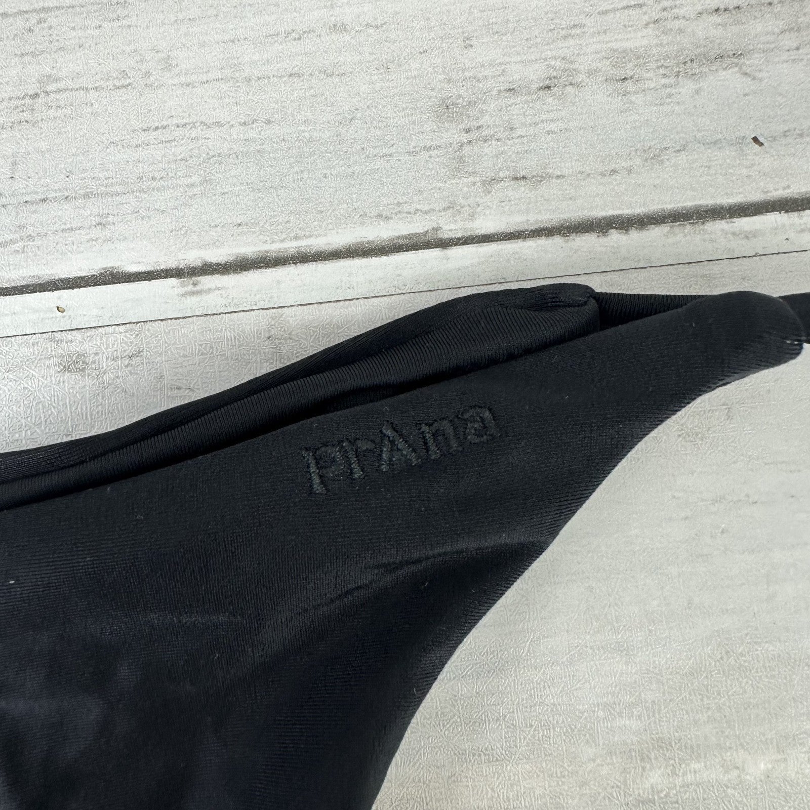 prAna Hana Highway Swim Bottom Black Side Tie Low Rise Cheeky Womens Small NWT 