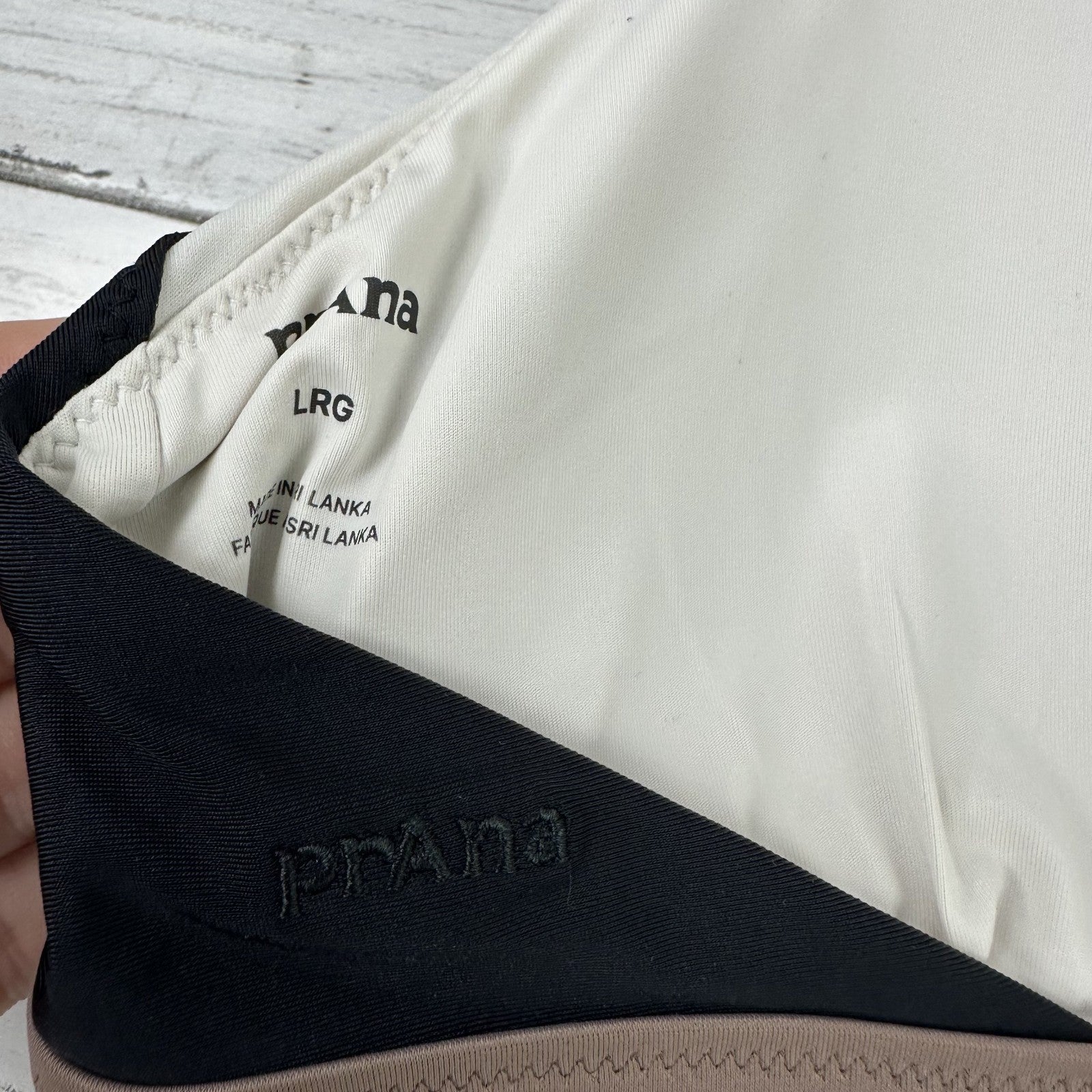 Prana Baja Bound Bikini Women's Large Carob Colorblock Quick Dry top New