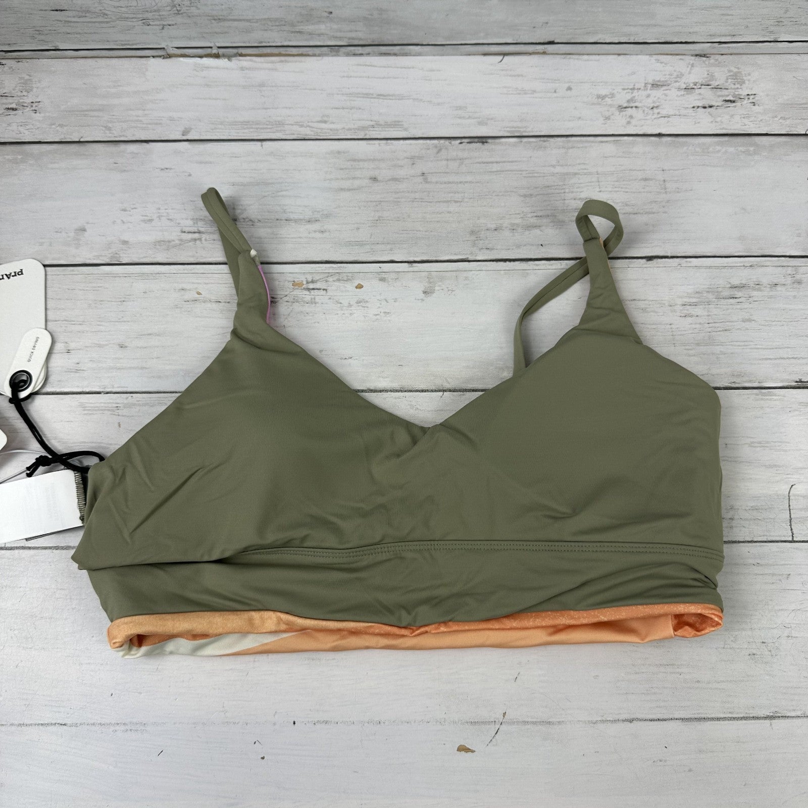 Prana Willow Falls Top Bikini Women's Small Reversible Top Quick Dry New Waves
