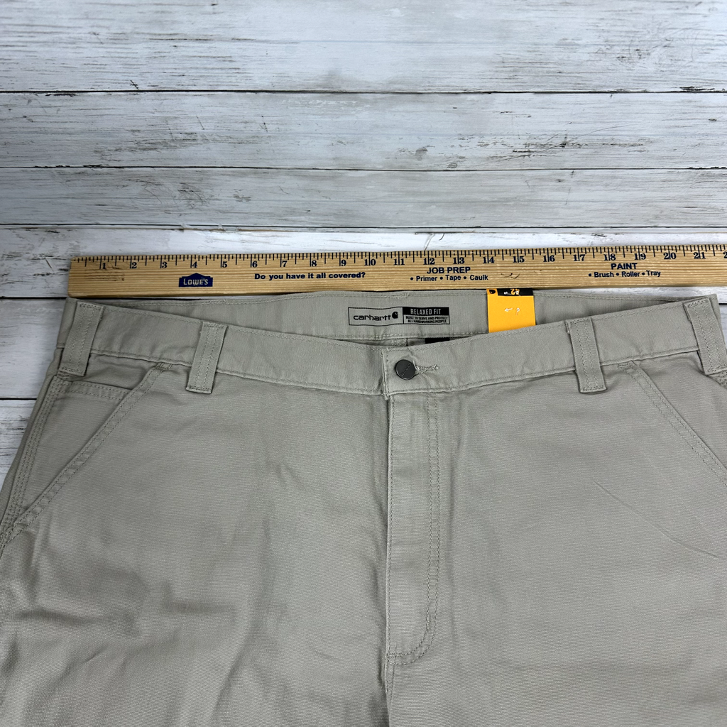 Carhartt Shorts Mens 42 workwear beige tan 10.25" inseam Relaxed Fit utility new