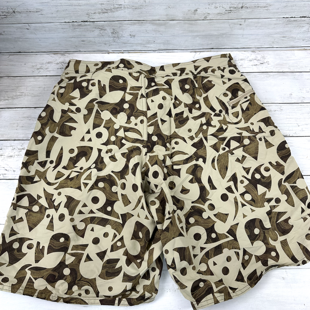 Patagonia brown Nylon Shorts Men Size 32 wavefarer board shorts swim (32x9.5")