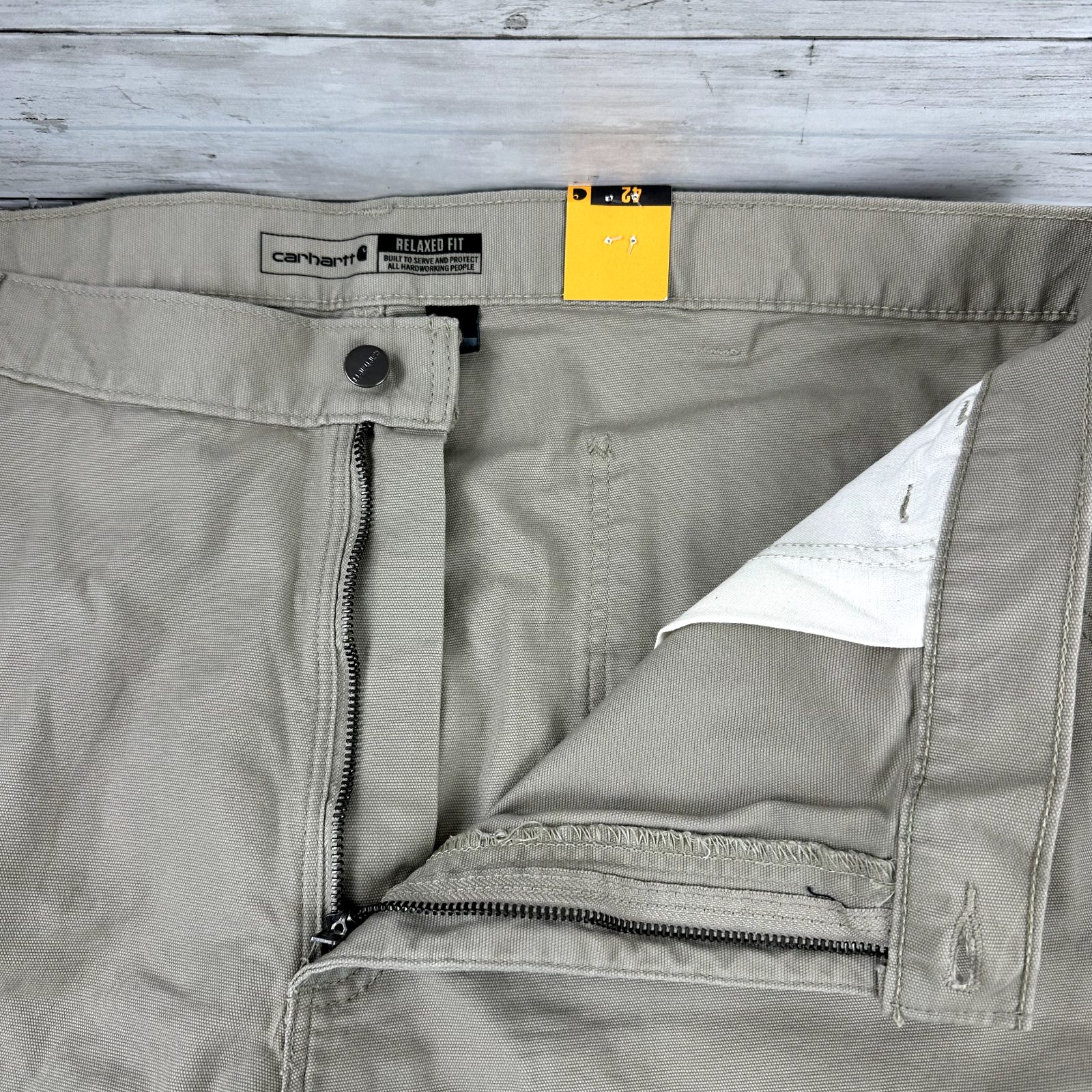 Carhartt Shorts Mens 42 workwear beige tan 10.25" inseam Relaxed Fit utility new