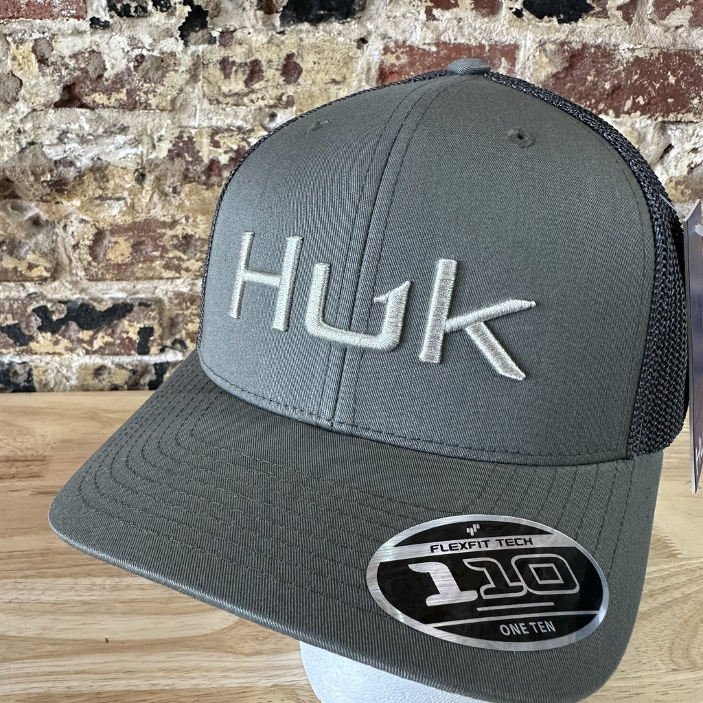 Huk Fishing Mens Green Snapback Cap Hat NEW