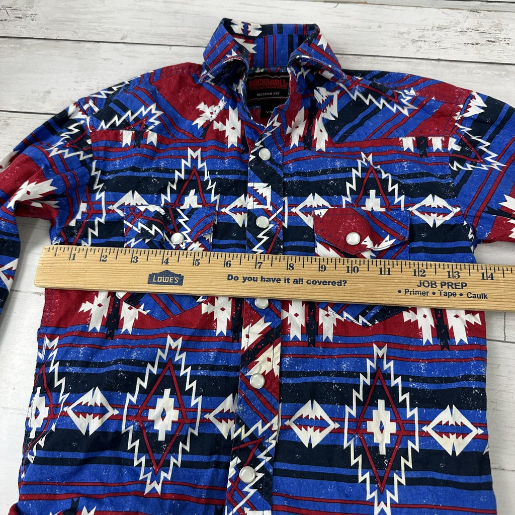 Rock & Roll Aztec Western Shirt Boys XS