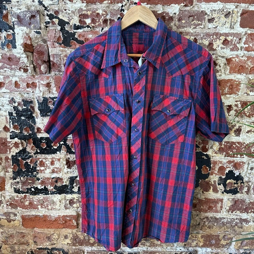 Levi's Mens Large Short Sleeve Western Shirt