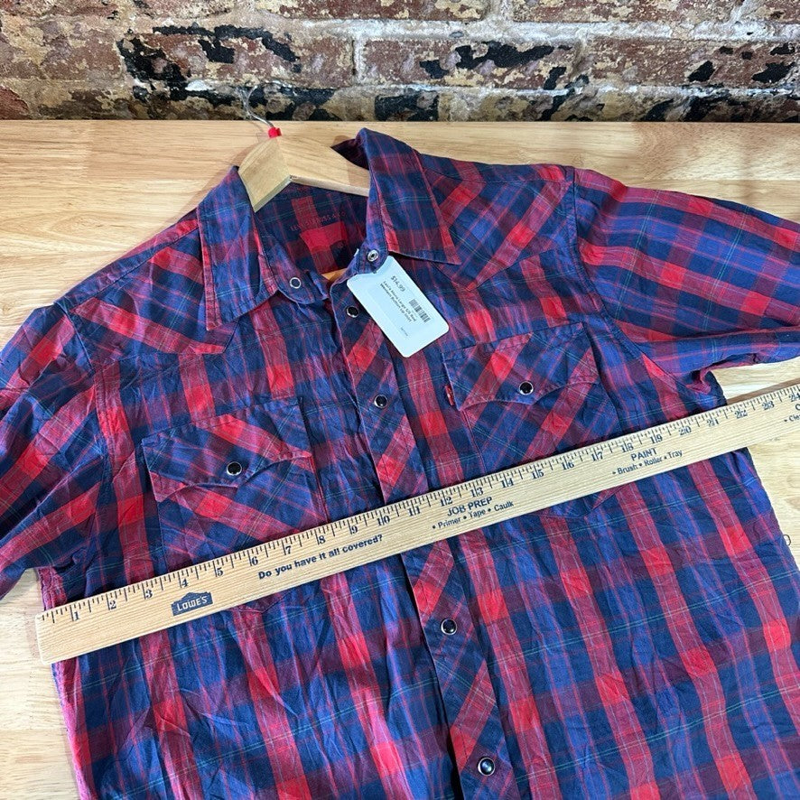 Levi's Mens Large Short Sleeve Western Shirt