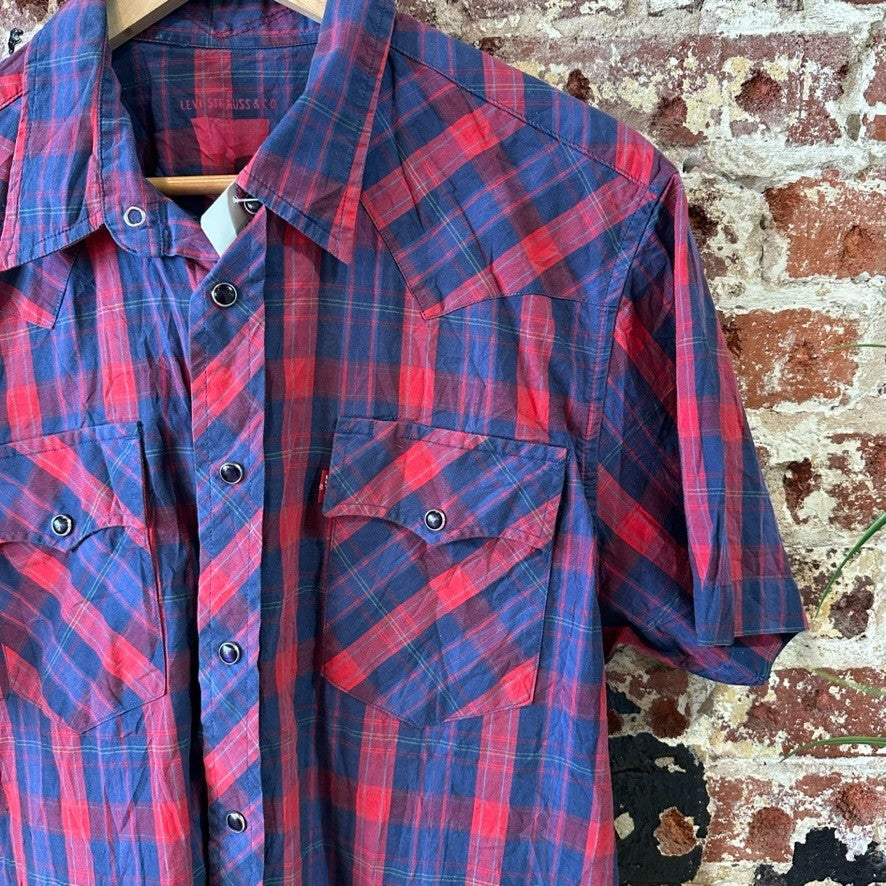 Levi's Mens Large Short Sleeve Western Shirt