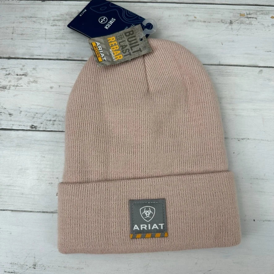Ariat Rebar Women’s Beanie Hat 3M Thinsulate Stretch Elite, Rose Smoke NWT