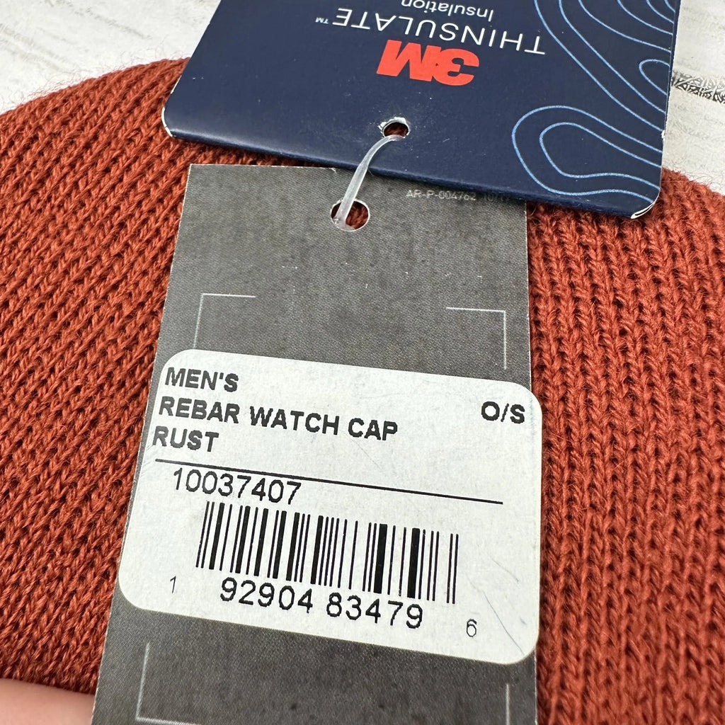 Ariat Rebar Men's Beanie Hat 3M Thinsulate Stretch Elite, Rust NWT