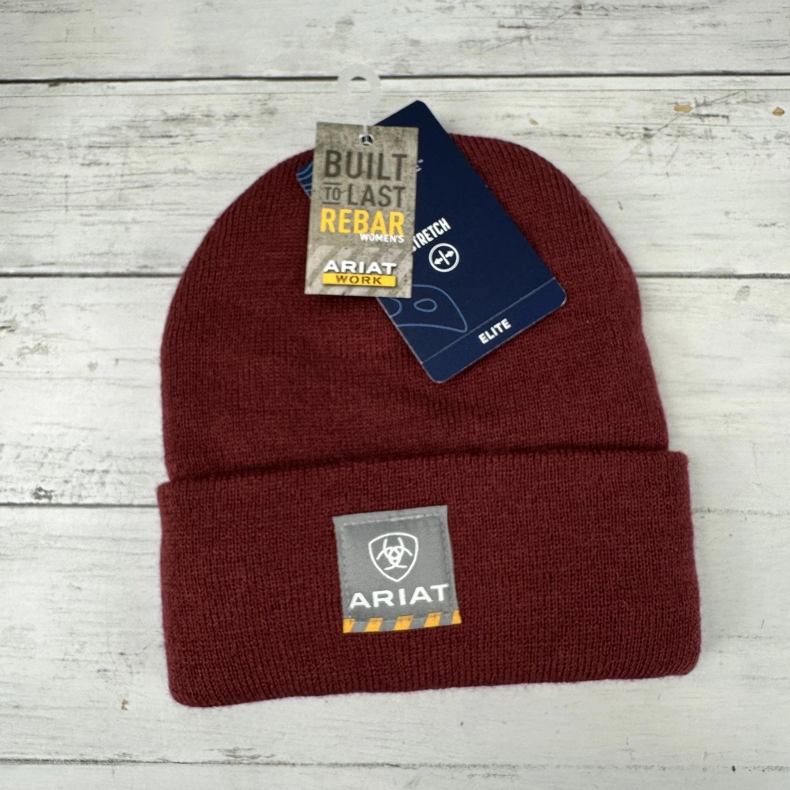 Ariat Rebar Women's Beanie Hat 3M Thinsulate Stretch Elite, Cherry Stone NWT