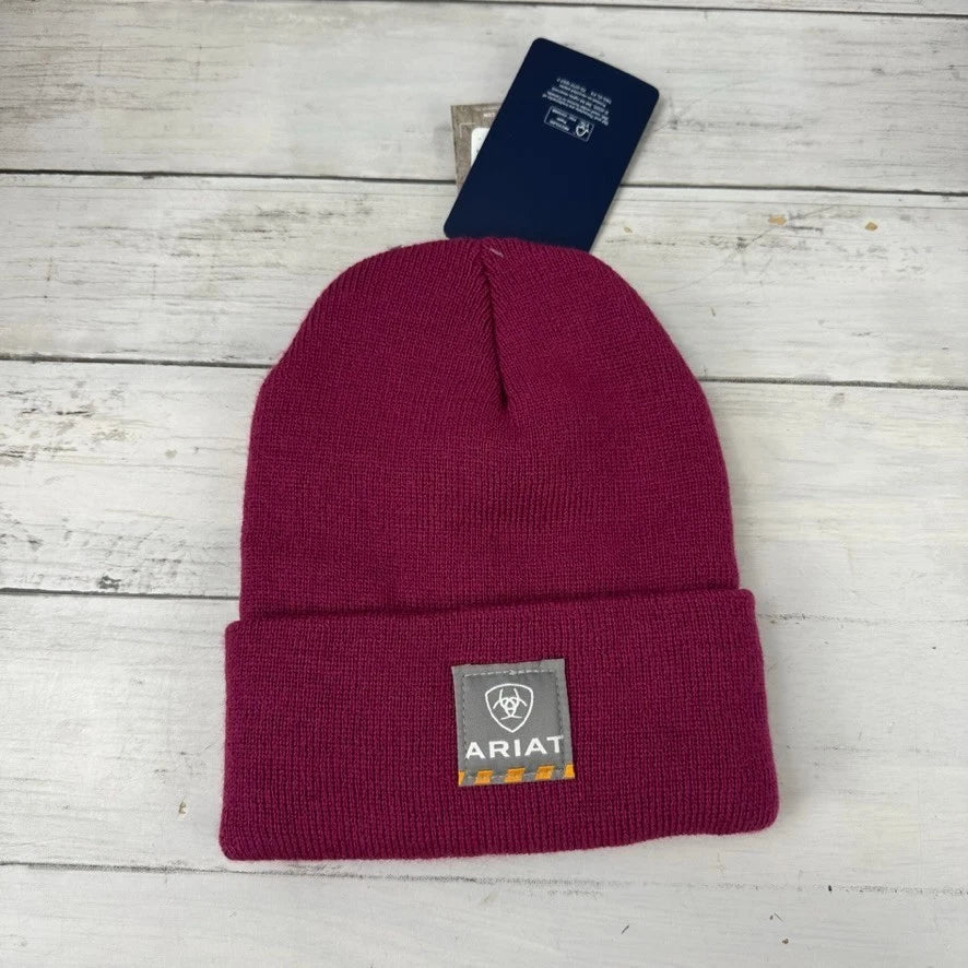 Ariat Rebar Women's Beanie Hat 3M Thinsulate Stretch Elite, Summer Plum NWT