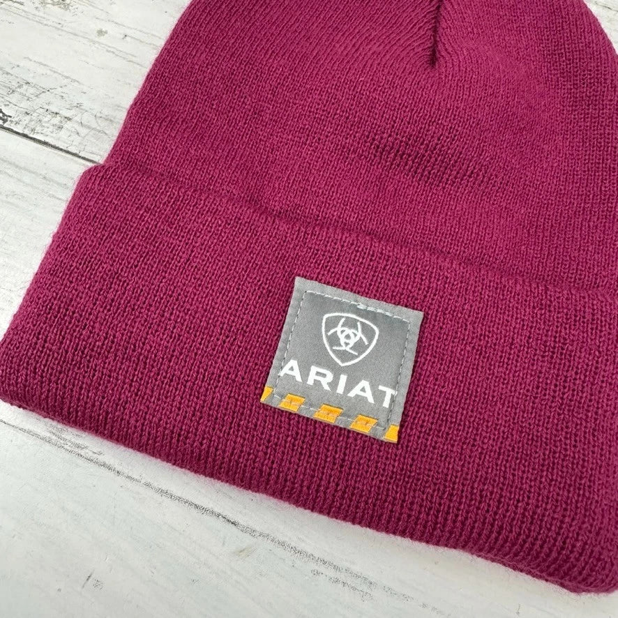 Ariat Rebar Women's Beanie Hat 3M Thinsulate Stretch Elite, Summer Plum NWT