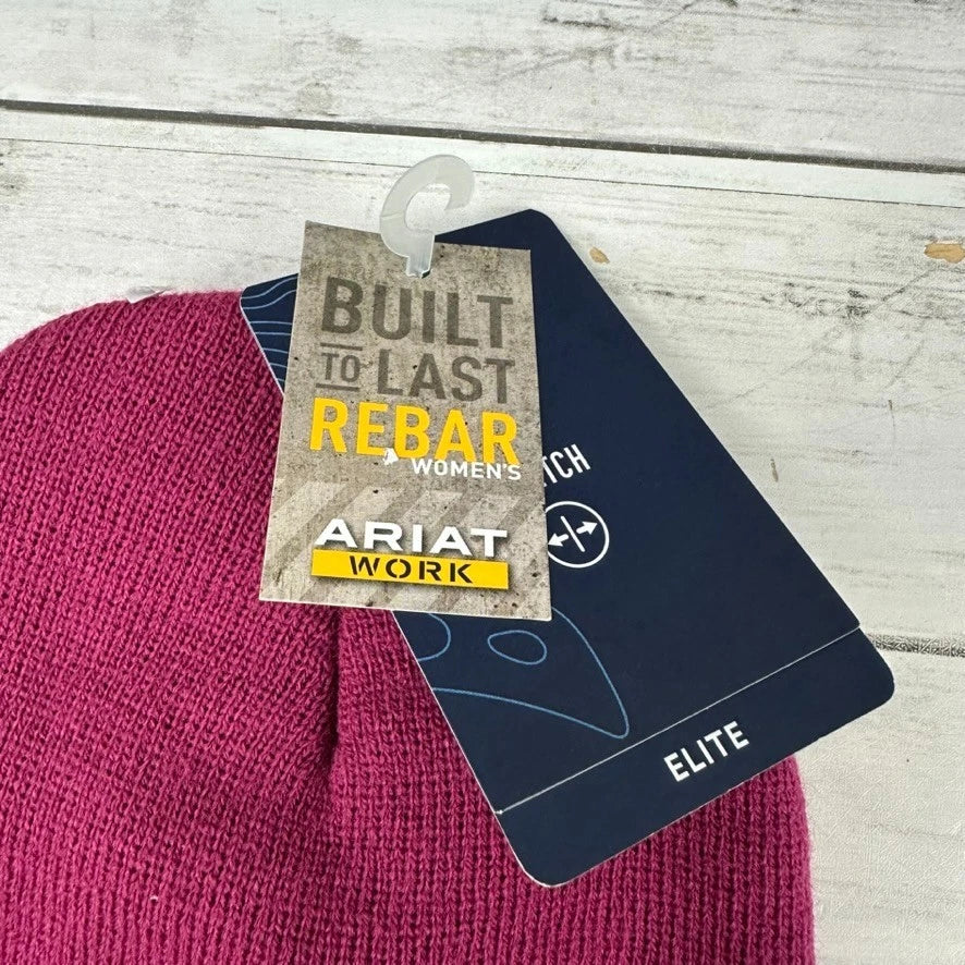 Ariat Rebar Women's Beanie Hat 3M Thinsulate Stretch Elite, Summer Plum NWT