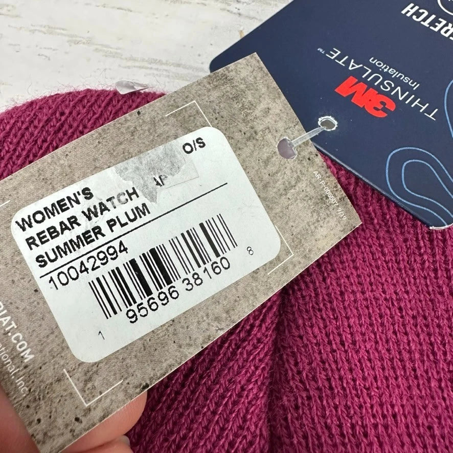 Ariat Rebar Women's Beanie Hat 3M Thinsulate Stretch Elite, Summer Plum NWT